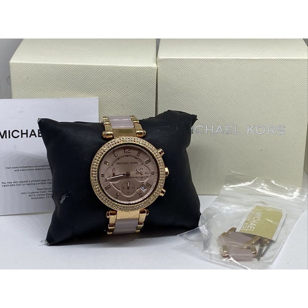 Michael Kors Parker MK-5896 Womens Stainless Steel Analog Dial Quartz Watch UB30